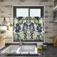 thumbnail image 4 of Yayeee Kitchen Curtains Tier Pair Light Filtering 27"x36" Rod Pocket Short Cafe Window Panel, Retro Floral Pattern, 4 of 7
