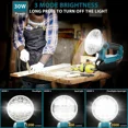 thumbnail image 2 of Portable flashlight LED Work Light For Makita/Milwaukee/Dewalt/Bosch/Black&Decker/Craftsman/Ryobi 14.4V 18V 20V Lithium Battery, 2 of 21