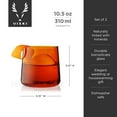 thumbnail image 3 of Viski Aurora Cocktail Tumblers, Colored Wine Glasses 10.5 oz Set of 2 Amber, 3 of 4