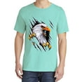 thumbnail image 2 of Wild Bobby, Torn Ripped Eagle Claws, Animal Lover, Garment-Dyed Washed Look Short Sleeve T-Shirt, Mint, Large, 2 of 3