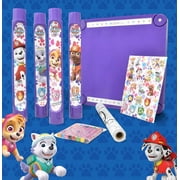 Paw Patrol Coloring & Craft Activity Art Table for Kids with Colorable Paper Roll, Crayons, Stickers and Plastic Table Holder