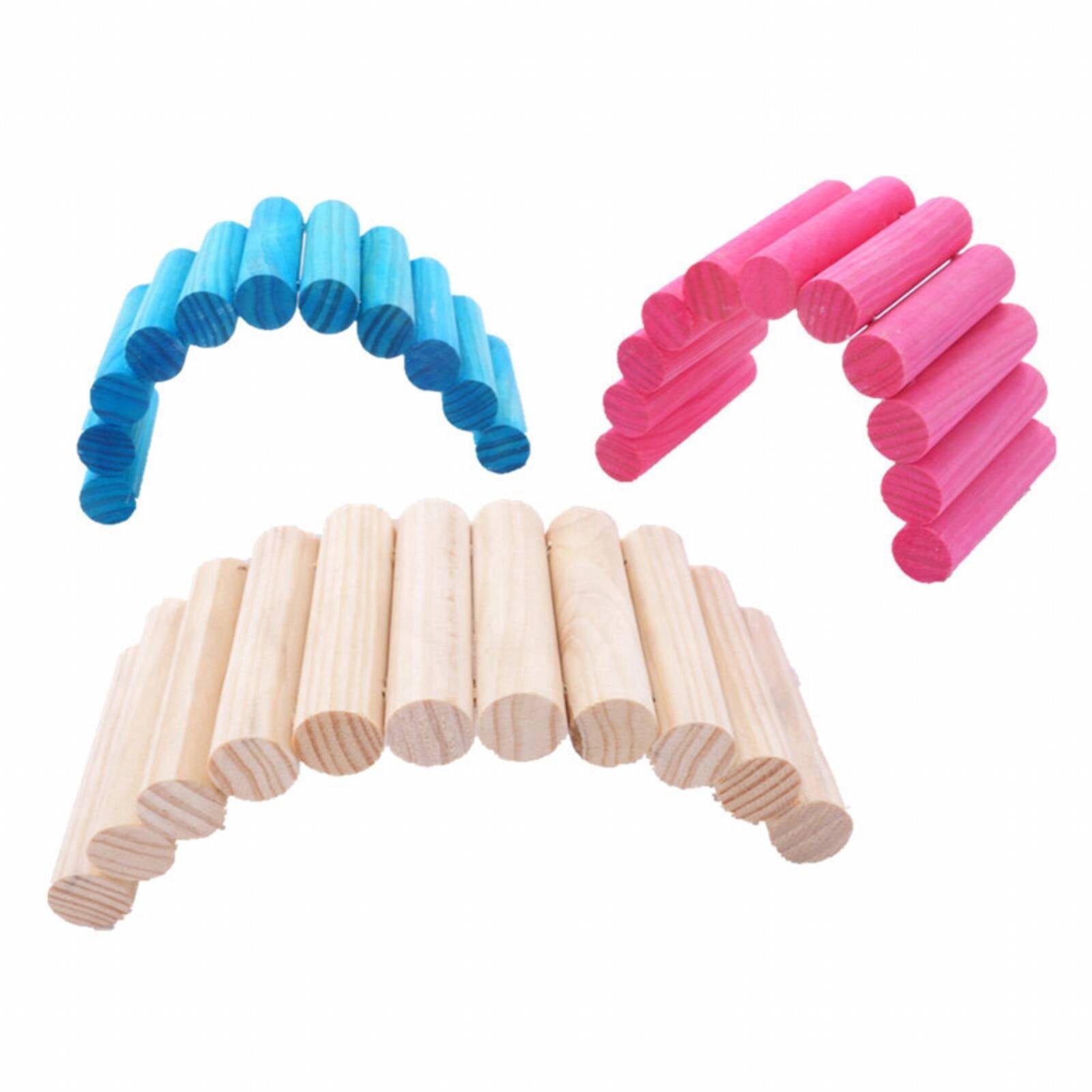 BESTSKY 2026 New Hamster Toys Relieves Anxiety and Stress Hamster House Eco-Friendly Wood Hamster Climbing Toys for Playing Climbing Pink