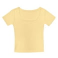 thumbnail image 2 of Teen T Shirt Top Yellow Girls T Shirts Casual Little Girl Summer Clothes Outfits for Girls 14-15 years, 2 of 4