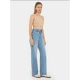 thumbnail image 3 of V-Neck Sleeveless Woven Crop Top, 3 of 5