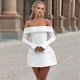 thumbnail image 5 of Vestido Mini para Mujer, con Hombros Descubiertos, Larga, Corte A, Vestido Formal Corto, para Fiesta y Club S, 5 of 8