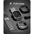 thumbnail image 2 of Correa de reloj Fullmosa compatible con Apple, 42 mm, plata y acero inoxidable, 2 of 6