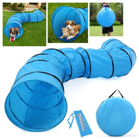 Jaxpety Blue Oxford Cloth Dog Agility Equipment Training Outdoor Tunnel Pet Exercise (Best Dogs For Agility Training)