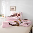 thumbnail image 6 of Manfei Cartoon Christmas Animals 7-Piece King Bedding,Merry Xmas King Bed in a Bag,Pink Reversible, 6 of 7