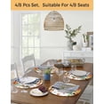 thumbnail image 5 of 13 Inch Round Placemats Set of 6, Thanksgiving Non Slip Heat Insulation PP Table Mats, Farmhouse Fall Truck Maple Leaf Pumpkin Washable Place Mats for Kitchen Dining Party Table Decor, 5 of 7
