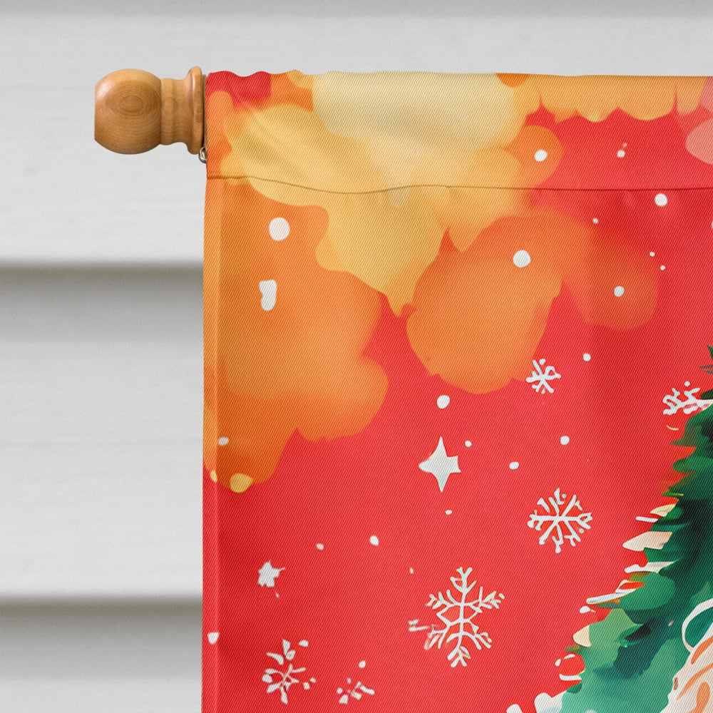 Caroline's Treasures DAC3565CHF Poodle Christmas House Flag Large Porch Sleeve Pole Decorative Outside Yard Banner Artwork Wall Hanging, Polyester, House Size, Multicolor