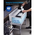 thumbnail image 2 of VEVOR Commercial Ice Bin, 100.7 Qt Max Capacity, 36 x 19 x 33 Inch Stainless Steel Ice Chest with Sliding Lid and Bottle Holders, 2 of 9