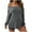 Gray, variant on Taqqpue Women's Maternity 2 Piece Outfits Set Tops & Shorts Pregnancy Clothes One Shouder Long Sleeve Casual comfy Loose Tee Shirt and Shorts Sets