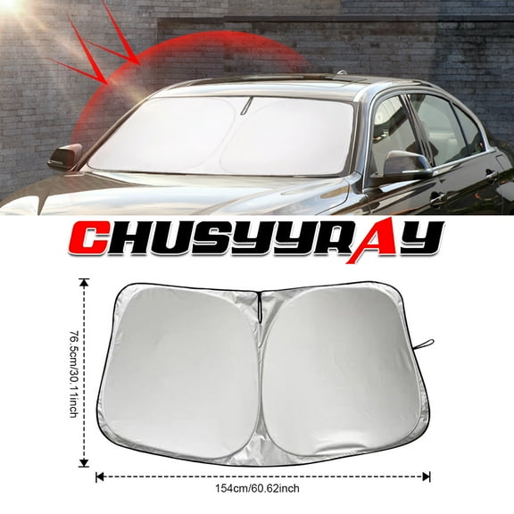 CHUSYYRAY for Ford Explorer 16-19 Windshield Sunshade Window Sun Visor Protector Blocks UV