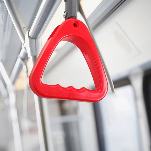 ibasenice 2PCS Red Vehicle Grab Handle for Elderly Secure Grip Plastic Triangle Simple Design