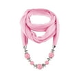thumbnail image 2 of Utoimkio Vintage Ethnic Style Women's Scarf Crystal Bead Pendant Necklace Scarf Jewelry Accessory Soft Infinity Scarves for Women, 2 of 2