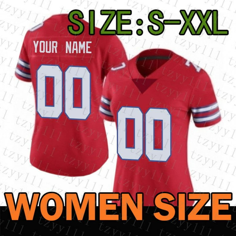 Custom Football Jersey Embroidered Your Names and Numbers – White/Red