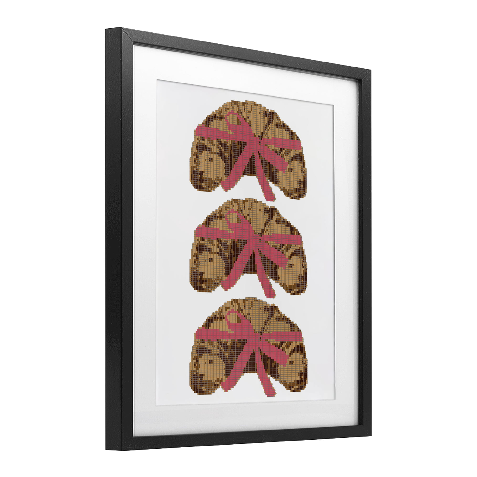 Stupell Industries Trio of Ribbon Croissants Black Framed Print Under Glass, design by Lil' Rue
