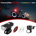 thumbnail image 1 of Juego de luces para Bicicleta Tmvgtek recargables por USB impermeables LED faros delanteros luz trasera, 1 of 9