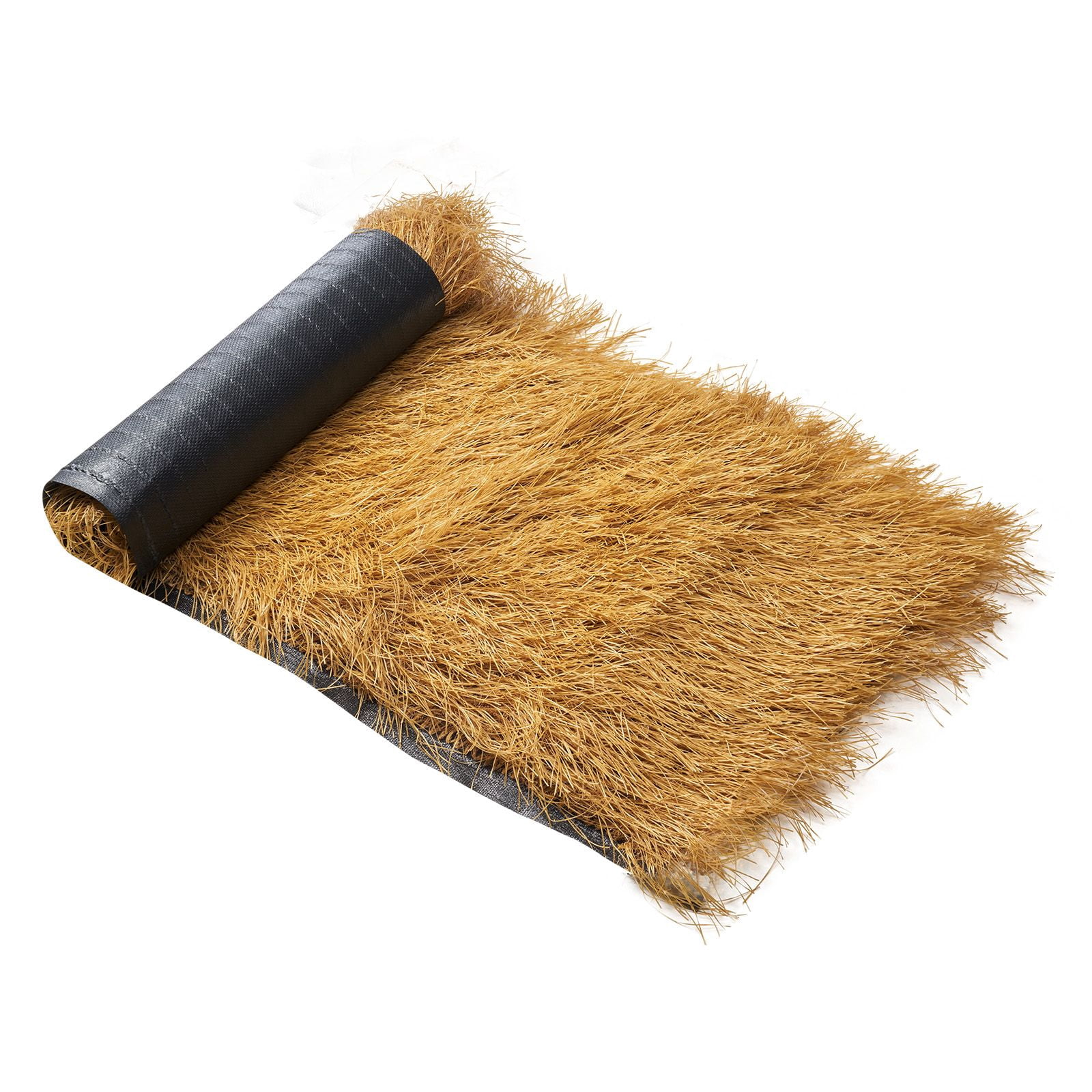 Artificial Thatch Roof Panels, Natural PE Material Waterproof and Windproof, 1.3 x 3.9 ft Thatch Grass for Garden, Patio, and Outdoor Decor