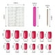thumbnail image 2 of Fake Nails EBANKU, 32 colores, cortas, cuadradas, francesas, para mujer, 2 of 7
