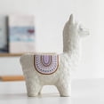 thumbnail image 4 of Ceramic Animal Succulent Planter Pots - 1 Packs 6 inch Cute Alpaca/Llama & Goat Rough Pottery Unglazed Desktop Flower Plant Pots Indoor with Drainage for Herb Cactus Air Plants, Home Decor Gifts, 4 of 6