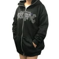 thumbnail image 4 of Faithtur Couple Spring Jacket, Rhinestone Letters Long Sleeve Hooded Loose Coat, Women Men Full Zip-Up Fall/Winter Jackets, 4 of 8
