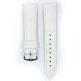 thumbnail image 2 of Hirsch Duke Leather Watch Strap - White - L - 22mm / 20mm - Shiny Silver Buckle - Alligator Embossed Calf Leather Band, 2 of 9