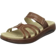 Aravon Remy WSR04BR Women's Leather Sandals, Brown, Size 6 M