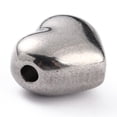 thumbnail image 2 of 5pcs Resistant 304 Stainless Steel Beads Heart Stainless Steel color 9x10x6mm Hole: 1.2mm, 2 of 2