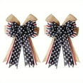 thumbnail image 7 of Nmdmisc Patriotic Decor Bows for Wreaths,Burlap Red White Blue Stripe Stars Tree Topper Bow for 4th of July,Independence Day,Memorial Day,Veteran's Day,Front Door Decorations, 7 of 7