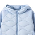 thumbnail image 4 of Luvrsol Girls Quilted Hooded Jacket, Zip‑Up Mixed Fabric Warm Casual Outerwear for Kids 110-170, 4 of 5