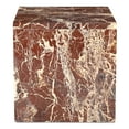 thumbnail image 3 of Moe's Home Collection Rosa Accent Table Rosso Levanto Marble Stone Side Tables, 3 of 4