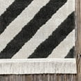 thumbnail image 4 of nuLOOM Rayne Diamond Fringe Indoor/Outdoor Area Rug, 6' 7" x 9', Black, 4 of 4