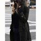 thumbnail image 1 of Autumn Winter Woolen Coat Women's Slim Fit Cardigan Large Coat Women Long Sleeve Single Breasted Stand Collar Woolen Coat, 1 of 4