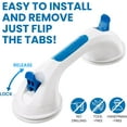 Shower Grab Bars for Seniors, 16.8 Inch Suction Grab Bars for Bathtubs