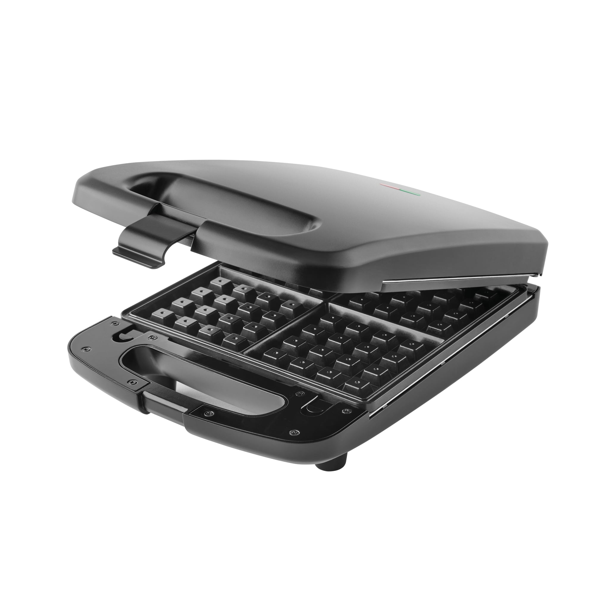 Mainstays 4 Slice Waffle Maker with Removable Plates, Non-Stick, Black Matte Finish
