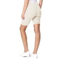 thumbnail image 3 of Women's Casual Seamless High Waist Solid Biker Shorts Comfortable Stretch Active Shorts, 3 of 5