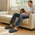 thumbnail image 2 of Ecetana Slippers for Men Memory Foam Cotton Slippers Comfort Warm Slip On House Shoes, 2 of 6