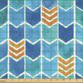 thumbnail image 2 of Ambesonne Abstract Fabric by the Yard Upholstery, Watercolor Chevron Shapes, 1 Yard, Multicolor, 2 of 5