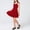 Red b, variant on Spazoro Girls Off Shoulder Dress, High Waist Spaghetti Straps Formal Ruffle Neckline Party Dress for Kids Coffee Size 12