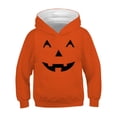 thumbnail image 3 of Gunia Pumpkin Toddler Boys Girls Halloween Sweatshirt Fleece Hooded Sweatshirt Long Sleeve Pullover Cozy Warm Casual Outerwear For Youth Big Party Fall Winter Tops Clothes Orange 3-4 Years, 3 of 3
