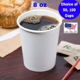 thumbnail image 1 of 8 oz Paper Cups Disposable Coffee Cups Party Cups For Hot Cold Drinks BPA FREE, 1 of 8