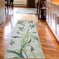 thumbnail image 2 of Dragonfly Decorative Rug, Swirled Floral Background Damask Curl Branches and Leaves Print, Quality Carpet for Bedroom Dorm and Living Room, 6 Sizes, Reseda Green, by Ambesonne, 2 of 2