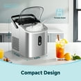 thumbnail image 2 of Simzlife Countertop Ice Maker with Handle,Portable Ice Machine with Basket and Scoop, 9 Bullet Ice In 6 Mins, 26Lbs/24H, Self-Cleaning, 2 of 8