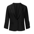 thumbnail image 6 of Purses for Women Clearance, BiZtdJrK Womens Blazers for Work Casual Open Front Cardigan Office Business Suit Jackets 2025 Lightweight Slim Fit Long Sleeve Blazer Black M, 6 of 9