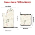 thumbnail image 4 of YFYANG Oven Mitts and Pot Holders Sets 4 Pieces, Non-Slip Heat Resistant Vintage Branch Line Texture Kitchen Glove Pot Mat for Cooking and Baking, 4 of 8
