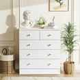 thumbnail image 4 of Ktaxon 5 Drawers Dresser Chests for Bedroom, Wood Chset of Drawers,Dressers Organizer for Bedroom, Living Room,Hallway, White, 4 of 13