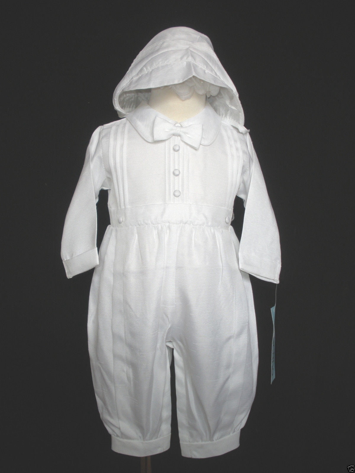 White Rompers + Hat for Baby Toddler Boy Christening Baptism New Born-30M