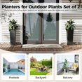 thumbnail image 5 of 2 Pack Large Planters for Indoor Plants, Outdoor 24/36 inch Tall Planter with Removable Liners, Plant Pots for Trees Flowers, All-Weather Use with Drainage Holes for Porch, Patio, Backyard,, 5 of 6