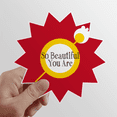 thumbnail image 1 of Fools Praised Played Beautiful Sun Vinyl Sticker Luggage Graffiti Flower Decal, 1 of 3